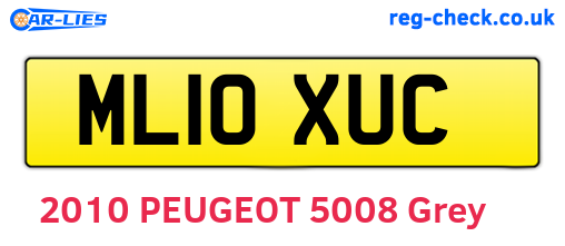 ML10XUC are the vehicle registration plates.