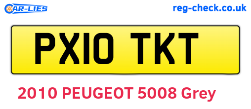PX10TKT are the vehicle registration plates.