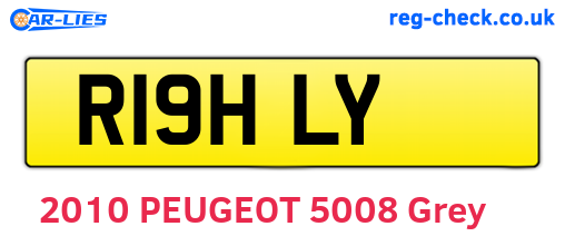 R19HLY are the vehicle registration plates.