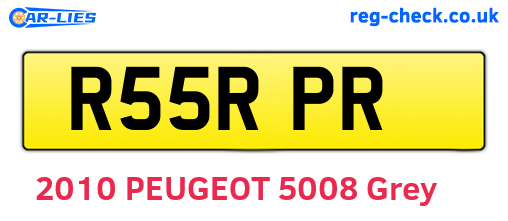 R55RPR are the vehicle registration plates.
