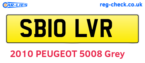 SB10LVR are the vehicle registration plates.
