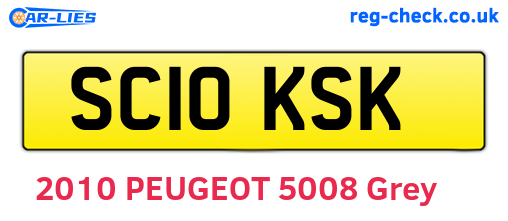 SC10KSK are the vehicle registration plates.