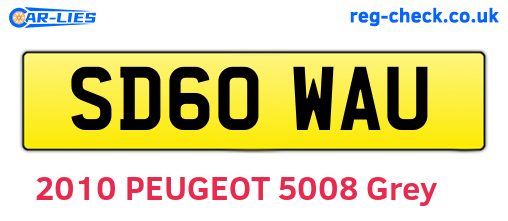 SD60WAU are the vehicle registration plates.