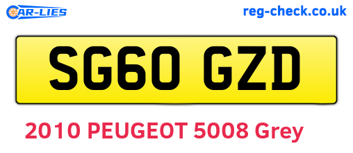 SG60GZD are the vehicle registration plates.
