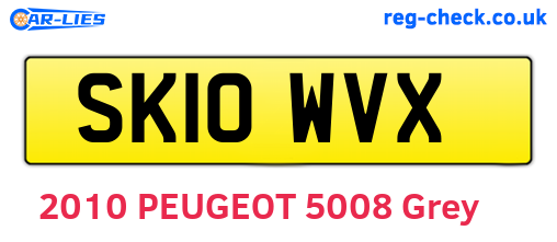 SK10WVX are the vehicle registration plates.