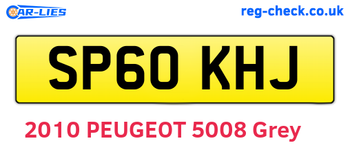 SP60KHJ are the vehicle registration plates.
