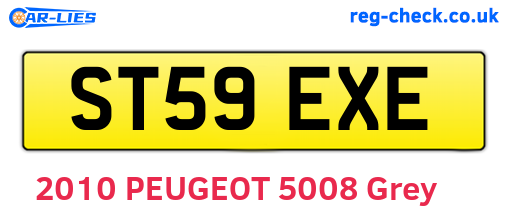 ST59EXE are the vehicle registration plates.