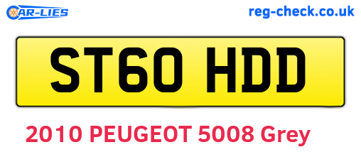 ST60HDD are the vehicle registration plates.