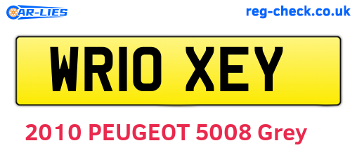 WR10XEY are the vehicle registration plates.