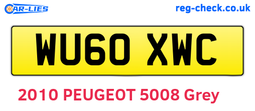WU60XWC are the vehicle registration plates.