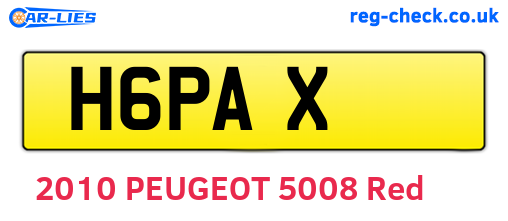 H6PAX are the vehicle registration plates.