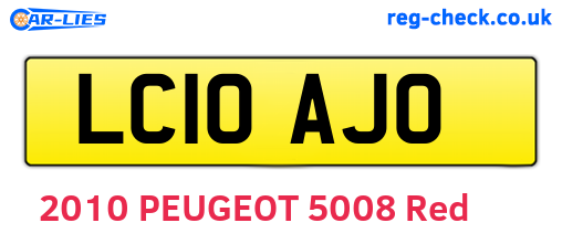 LC10AJO are the vehicle registration plates.