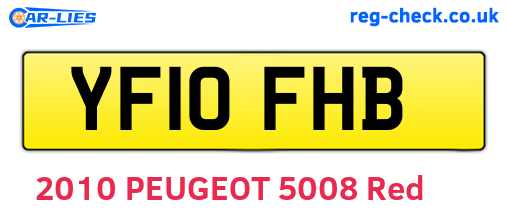 YF10FHB are the vehicle registration plates.