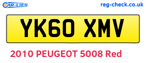 YK60XMV are the vehicle registration plates.