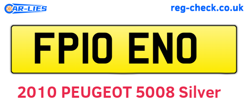 FP10ENO are the vehicle registration plates.