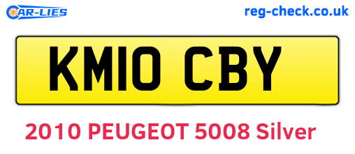 KM10CBY are the vehicle registration plates.