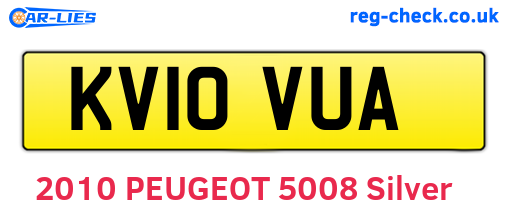 KV10VUA are the vehicle registration plates.