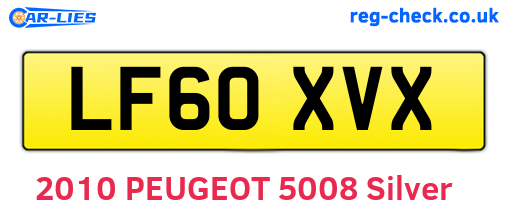LF60XVX are the vehicle registration plates.