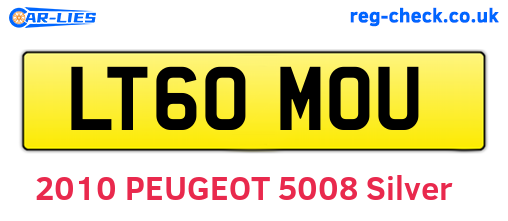 LT60MOU are the vehicle registration plates.