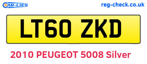 LT60ZKD are the vehicle registration plates.