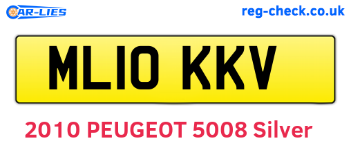 ML10KKV are the vehicle registration plates.