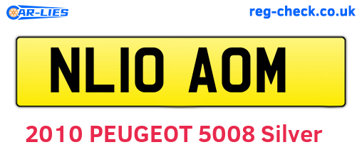 NL10AOM are the vehicle registration plates.