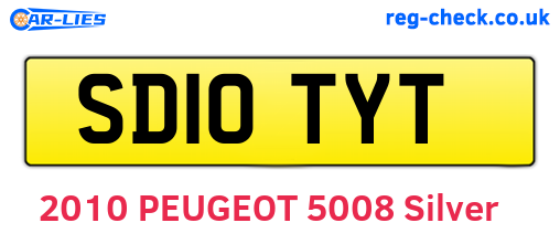 SD10TYT are the vehicle registration plates.