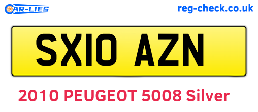 SX10AZN are the vehicle registration plates.