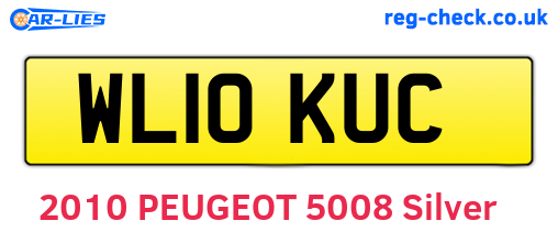 WL10KUC are the vehicle registration plates.