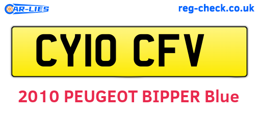 CY10CFV are the vehicle registration plates.