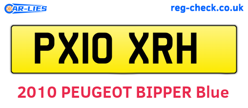 PX10XRH are the vehicle registration plates.