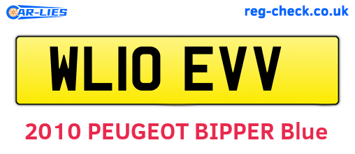 WL10EVV are the vehicle registration plates.