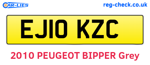 EJ10KZC are the vehicle registration plates.