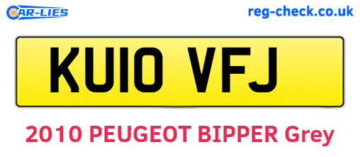 KU10VFJ are the vehicle registration plates.