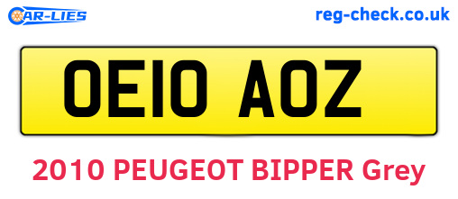 OE10AOZ are the vehicle registration plates.
