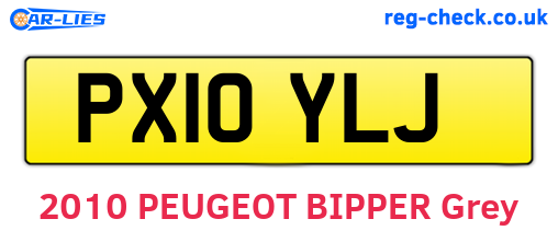 PX10YLJ are the vehicle registration plates.