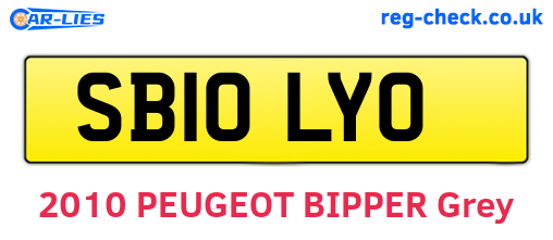 SB10LYO are the vehicle registration plates.