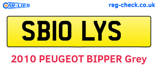 SB10LYS are the vehicle registration plates.