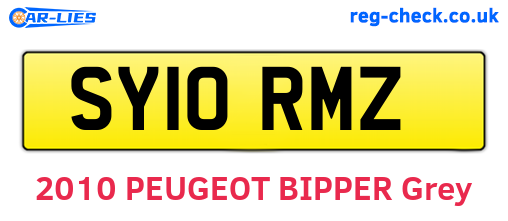 SY10RMZ are the vehicle registration plates.