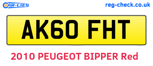 AK60FHT are the vehicle registration plates.