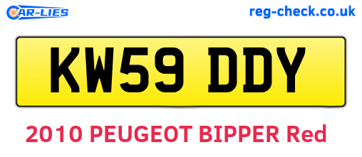 KW59DDY are the vehicle registration plates.