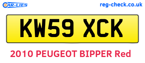 KW59XCK are the vehicle registration plates.