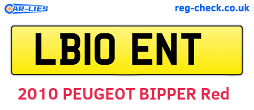 LB10ENT are the vehicle registration plates.