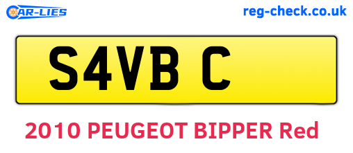 S4VBC are the vehicle registration plates.