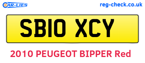 SB10XCY are the vehicle registration plates.