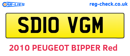 SD10VGM are the vehicle registration plates.