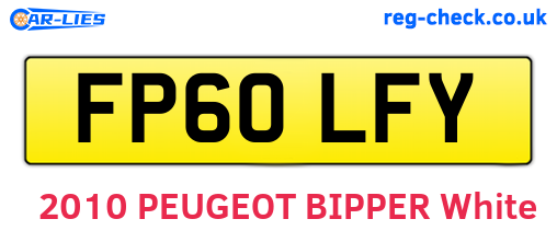 FP60LFY are the vehicle registration plates.