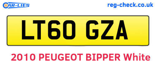 LT60GZA are the vehicle registration plates.