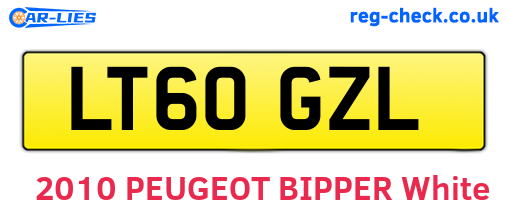 LT60GZL are the vehicle registration plates.