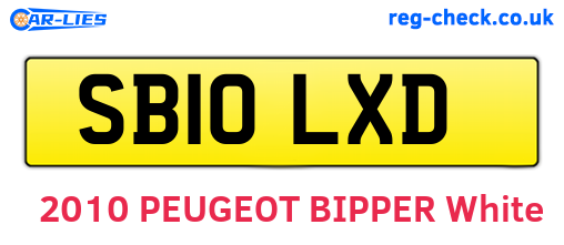 SB10LXD are the vehicle registration plates.